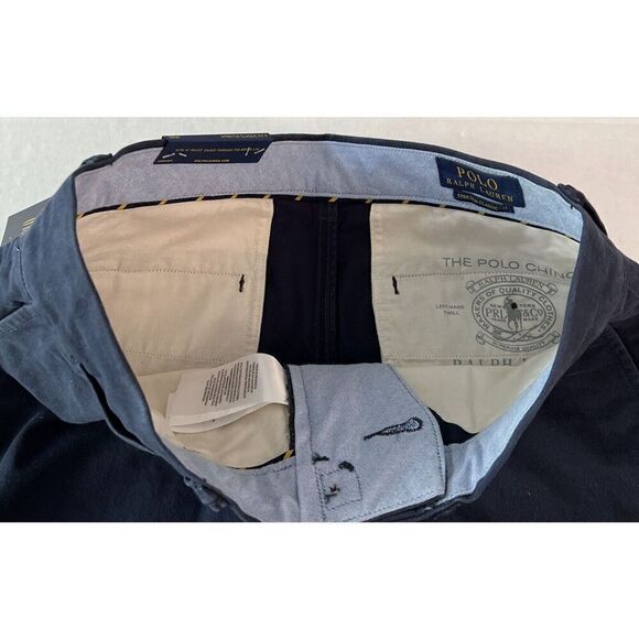 POLO RALPH LAUREN Core Replen Shorts Men Sz 28 Inseam 9” Relaxed Ink Blue Chino - Picture 2 of 9